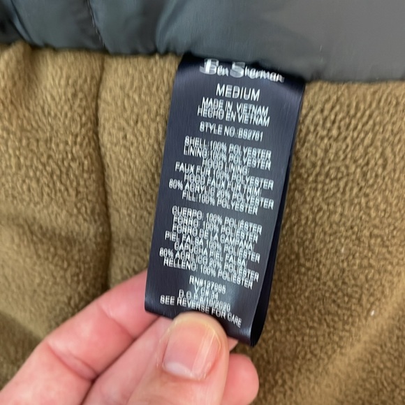 Ben Sherman Heavy Winter Jacket Coat Dark Green Size Medium - Picture 6 of 10